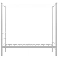 Hemelbedframe metaal wit 100x200 cm 3