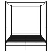 Hemelbedframe metaal zwart 160x200 cm  4
