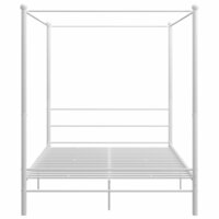 Hemelbedframe metaal wit 160x200 cm  4