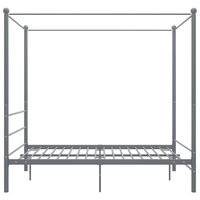 Hemelbedframe metaal grijs 160x200 cm  3