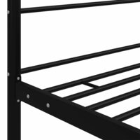Hemelbedframe metaal zwart 180x200 cm  5