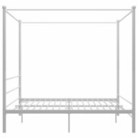 Hemelbedframe metaal wit 180x200 cm  3