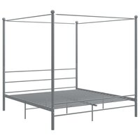 Hemelbedframe metaal grijs 180x200 cm  2