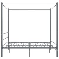 Hemelbedframe metaal grijs 180x200 cm  3