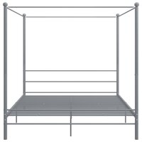 Hemelbedframe metaal grijs 200x200 cm  4