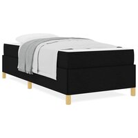 Boxspring bed Anders Zwart en Bruin en Wit 80 x 200 cm Stof 4