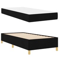 Boxspring bed Anders Zwart en Bruin en Wit 80 x 200 cm Stof 6