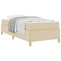 Boxspring bed Anders Zwart en Bruin en Wit 80 x 200 cm Stof 3