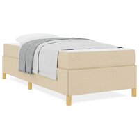 Boxspring bed Anders Zwart en Bruin en Wit 80 x 200 cm Stof 4