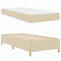 Boxspring bed Anders Zwart en Bruin en Wit 80 x 200 cm Stof 6