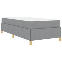 Boxspring bed Lichtgrijs en Wit en Lichtgrijs 90 x 190 cm Stof 2