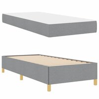 Boxspring bed Lichtgrijs en Wit en Lichtgrijs 90 x 190 cm Stof 6