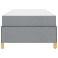 Boxspring bed Lichtgrijs en Wit en Lichtgrijs 90 x 190 cm Stof 7