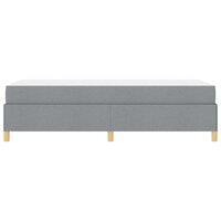 Boxspring bed Lichtgrijs en Wit en Lichtgrijs 90 x 190 cm Stof 8