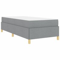 Boxspring bed Lichtgrijs en Wit en Lichtgrijs 90 x 190 cm Stof 9