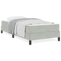 Boxspringbed met matras Lichtgrijs 90 x 200 cm Fluweel 4