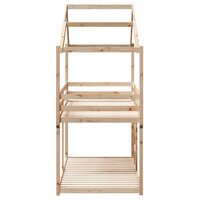 Stapelbed 75x190 cm met dak massief grenenhout 7