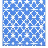 Buitenkleed ARAKIL 120x180 cm PP blauw en wit 4