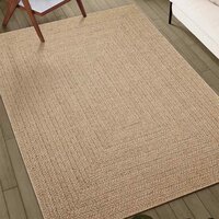 Vloerkleed ZIZUR beige binnen en buiten 60x110 cm jute look 3