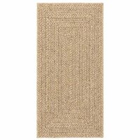 Vloerkleed ZIZUR beige binnen en buiten 60x110 cm jute look 4