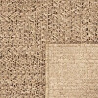 Vloerkleed ZIZUR beige binnen en buiten 60x110 cm jute look 6