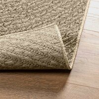 Vloerkleed ZIZUR beige binnen en buiten 60x110 cm jute look 7