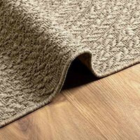 Vloerkleed ZIZUR beige binnen en buiten 60x110 cm jute look 8