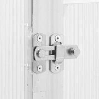 Tuinkas met basisframe 169x58x202 cm aluminium zilverkleurig 7