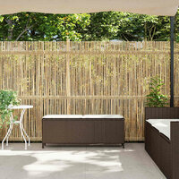 Tuinbank met kussen 110x30x40,5 cm poly rattan bruin 3