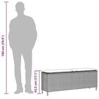 Tuinbank met kussen 110x30x40,5 cm poly rattan bruin 9