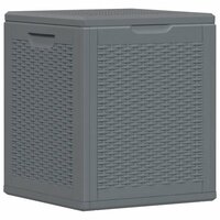 Tuinbox 90 L PP rattan grijs 7