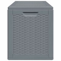 Tuinbox 180 L PP rattan grijs 6