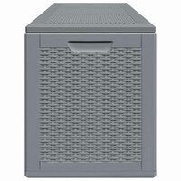Tuinbox 270 L PP rattan grijs 6