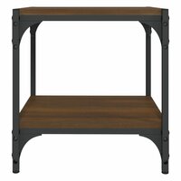 Tv-meubel 40x33x41 cm bewerkt hout en staal bruin eikenkleur 5