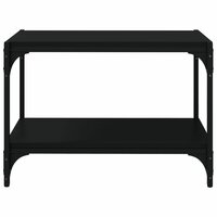 Tv-meubel 60x33x41 cm bewerkt hout en staal zwart 5