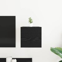 TV-kast Zwart 30.5 x 30 x 30 cm Bewerkt hout 4