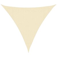 Zonnescherm HDPE driehoekig 3,6x3,6x3,6 m cr&egrave;me 2