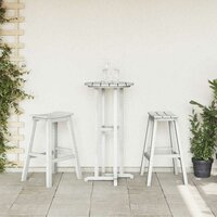 3-delige Tuinbarset HDPE wit 4