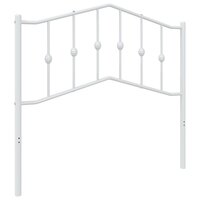 Hoofdbord 100 cm metaal wit 2