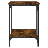 Salontafel 40x40x55 cm bewerkt hout gerookt eikenkleurig 4