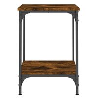 Salontafel 40x40x55 cm bewerkt hout gerookt eikenkleurig 6