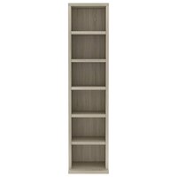 Cd-kast 21x20x88 cm bewerkt hout sonoma eikenkleurig 4