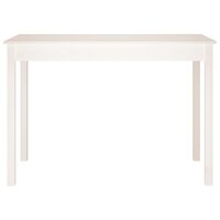 Eettafel 110x55x75 cm massief grenenhout wit 3