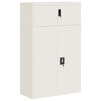 Archiefkast 90x40x145 cm staal wit 2