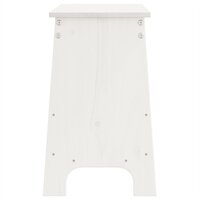 Halbankje 100x28x45 cm massief grenenhout wit 5