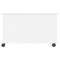 Opbergkist met wielen ALTA 73x39,5x43 cm massief grenenhout wit 5