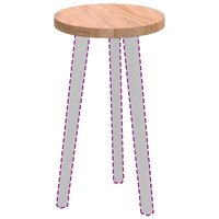 Tafelblad Anders Lichtbruin &Oslash; 30 x 2.5 cm Massief eikenhout 3