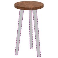 Tafelblad Anders Donkerbruin &Oslash; 30 x 2.5 cm Massief eikenhout 3