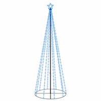 Kegelkerstboom 310 LED&amp;apos;s 100x300 cm blauw 2