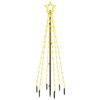 Kerstboom met grondpin 108 LED&amp;apos;s warmwit 180 cm 2